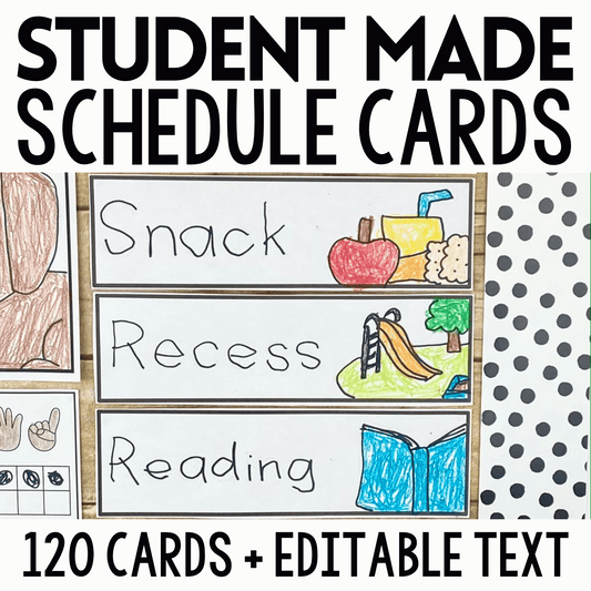 Student Made Classroom Schedule Cards