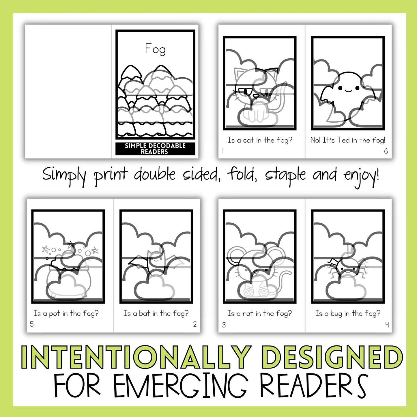 Halloween Emergent Reader Books | Pre A Reading Level | Decodable Words