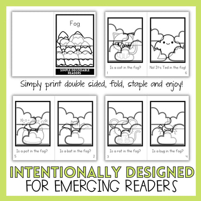 Halloween Emergent Reader Books | Pre A Reading Level | Decodable Words