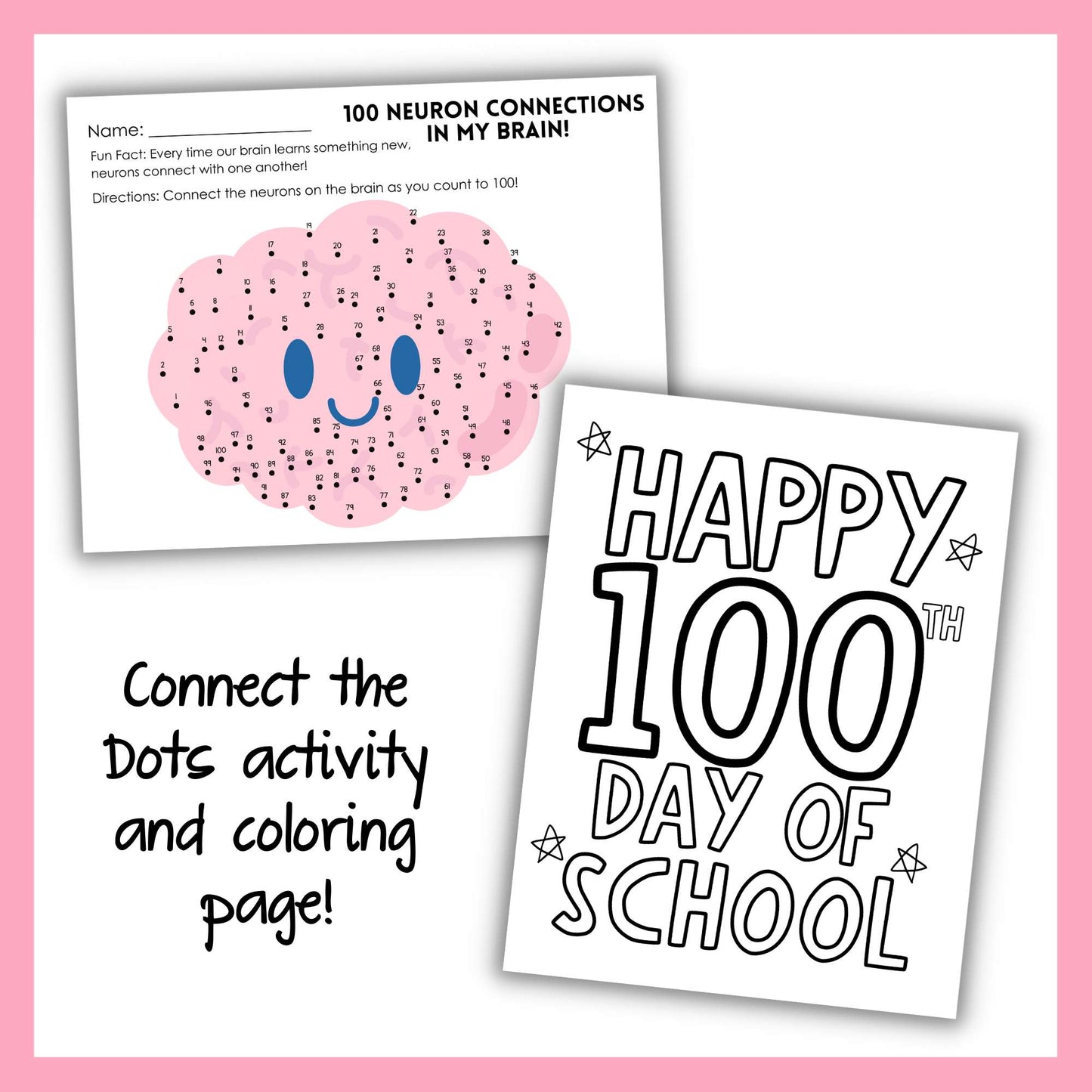 100th Day of School Crown | Growth Mindset Activities and Puzzles