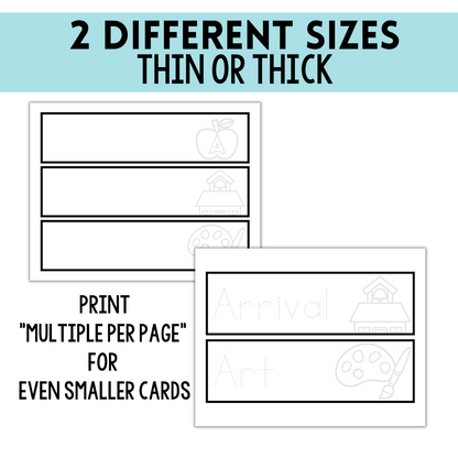 Student Made Classroom Schedule Cards