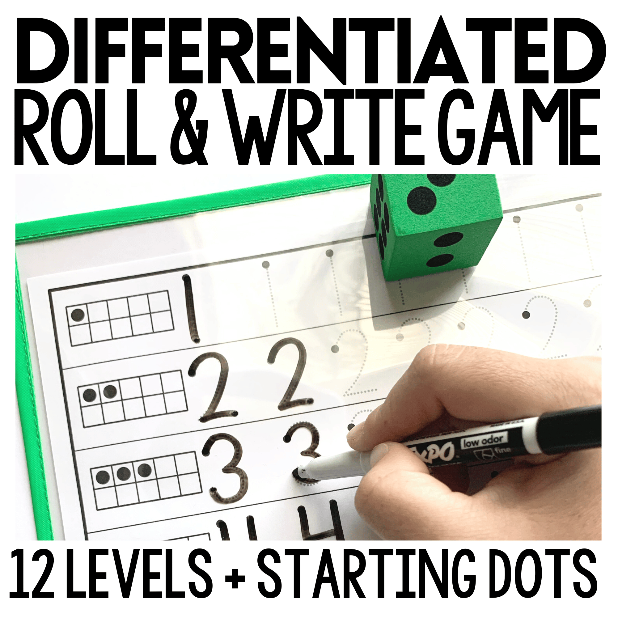 Differentiated Roll and Write Games for Kindergarten – The Inquiry Garden